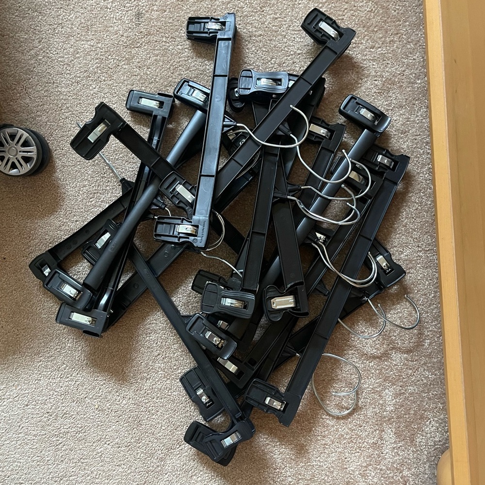 Black Plastic Hangers with Clips